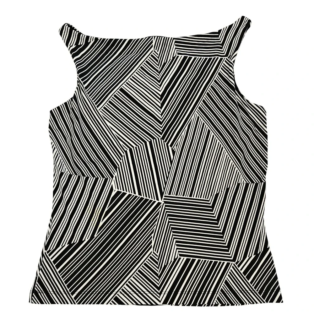 The Limited Womens Geometric Abstract Stripe Sleeveless Boat Neck Shell Top M - Picture 3 of 7